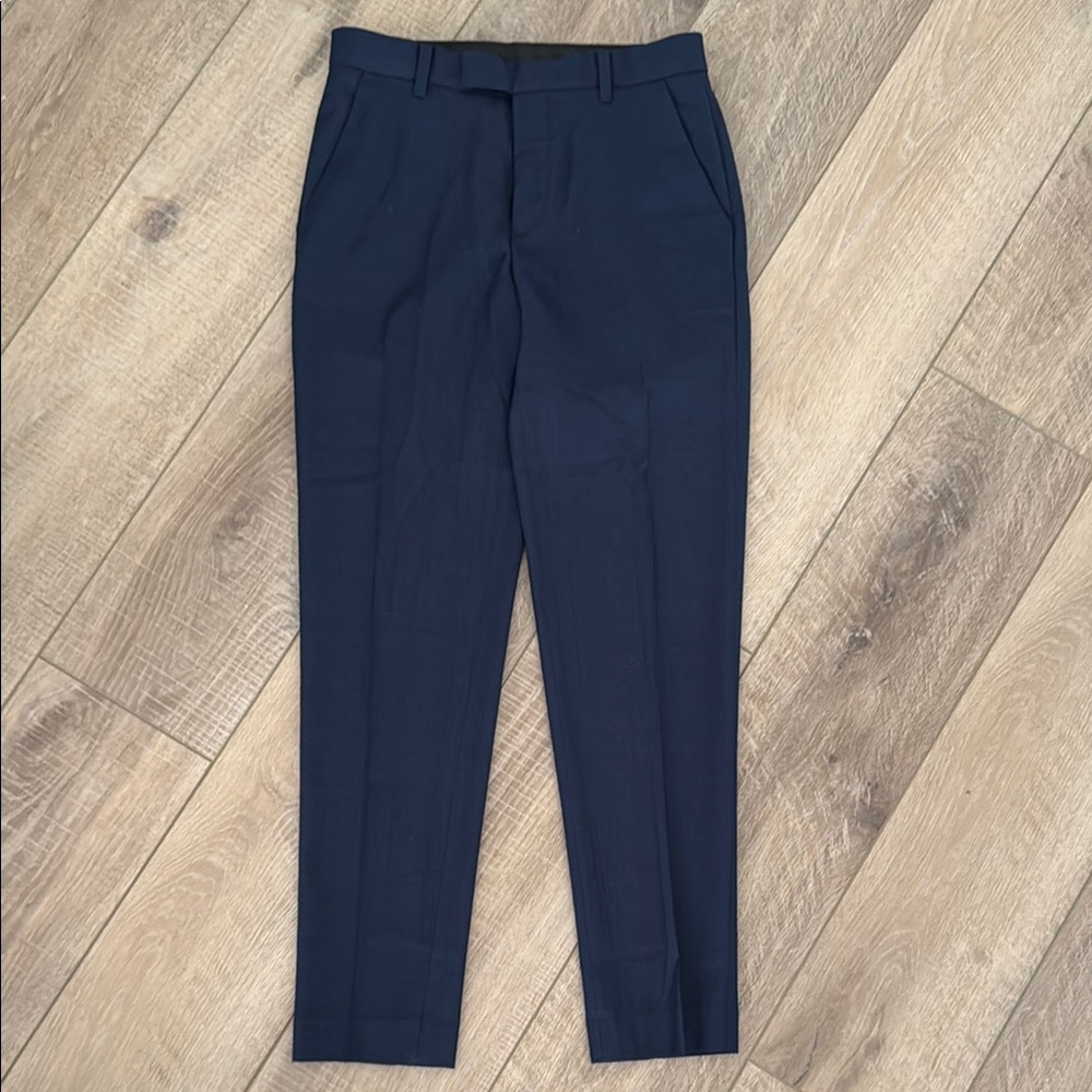Class Club Blue Formal Pants Straight-Leg Flat Front